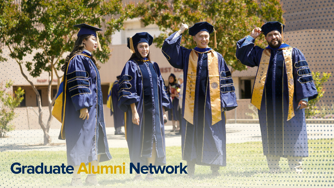 Doctoral graduates outdoors