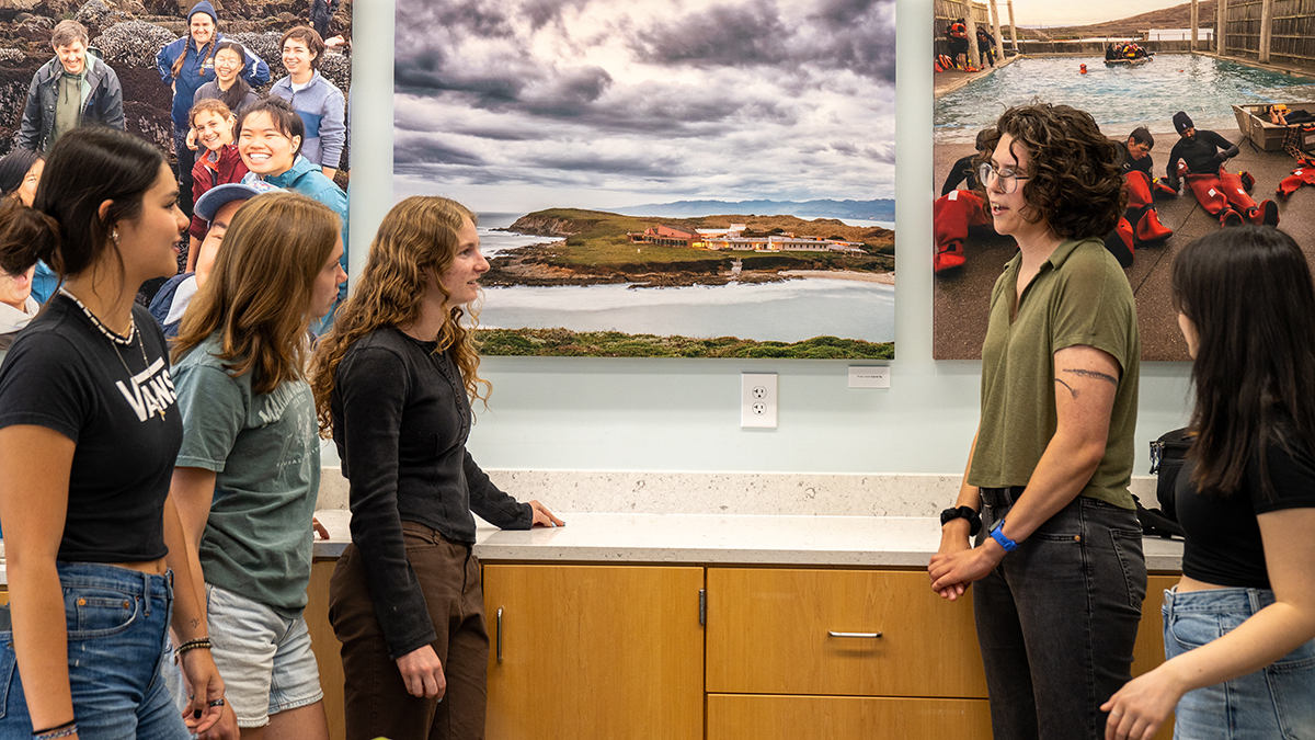 Claire Murphy studies how tiny crustaceans avoid predators and fosters inclusive, curiosity-driven science. (Katrina Huynh/UC Davis)