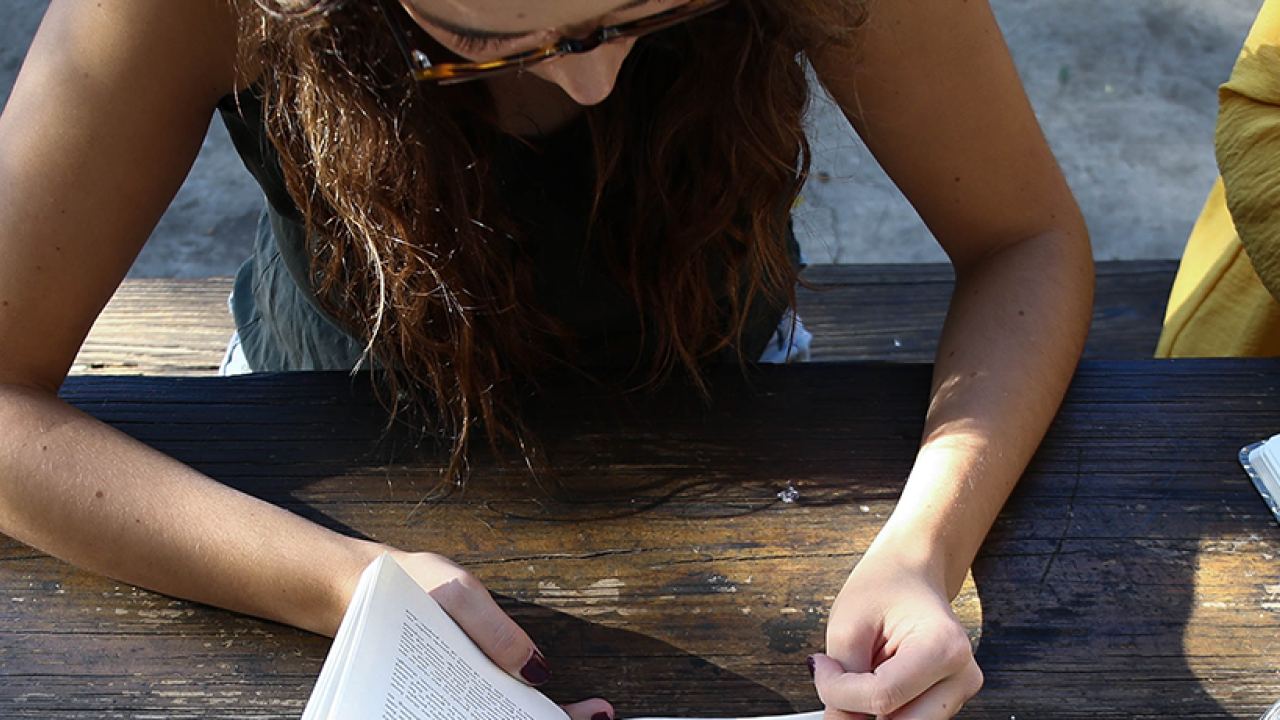 Two women learning.
