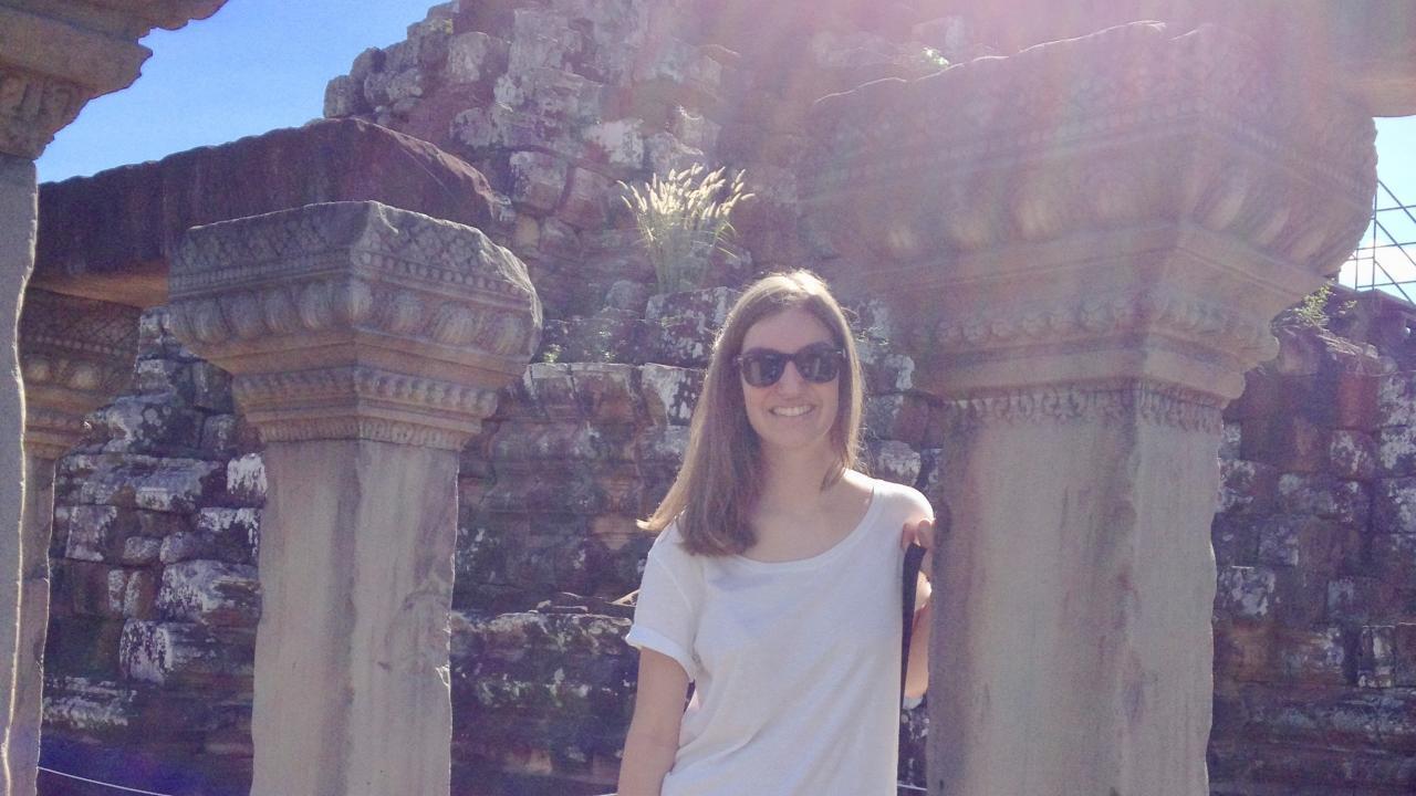 UC Davis Student Olivia Coffman traveling in Cambodia before her Sri Lankan Fulbright experience.