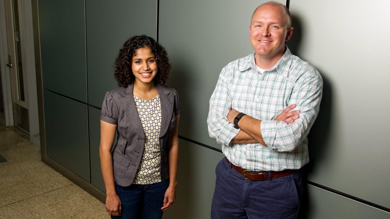 Mentoring Fellowship Awardees - Dr. Kent Leach and Mentee Debika Mitra,  Biomedical Engineering