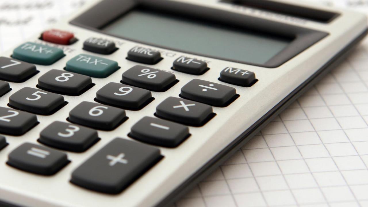 Calculator and tax documents