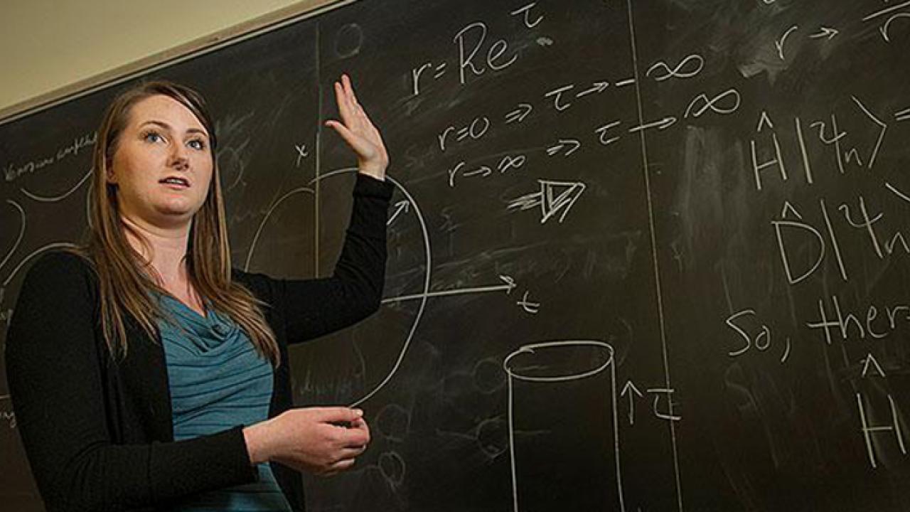 Physics graduate student Rachel Houtz