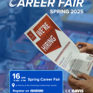 An image of the Spring Career Fair.