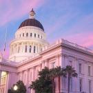 California state capitol at sunrise in Sacramento
