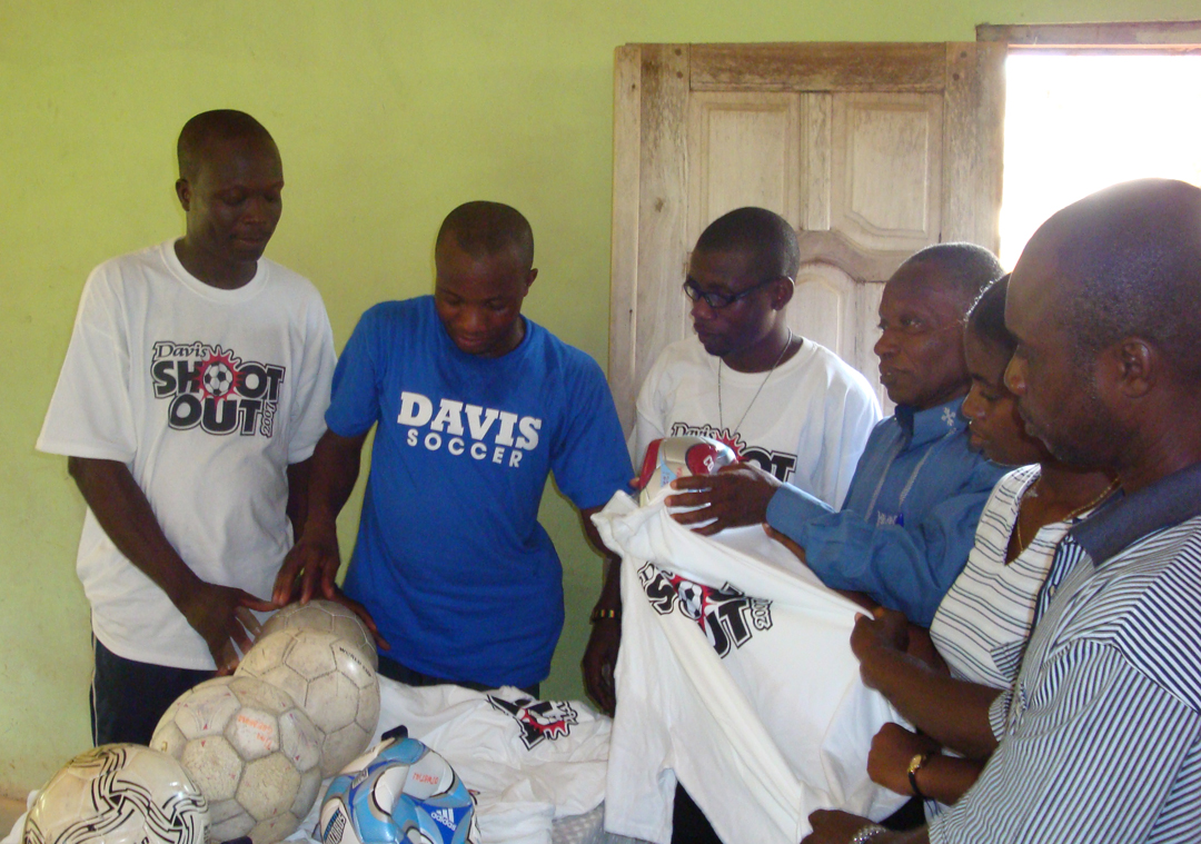 Sports equipment distribution.