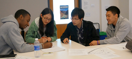 Harbin Institute of Technology and UC Davis students in joint design discussion.